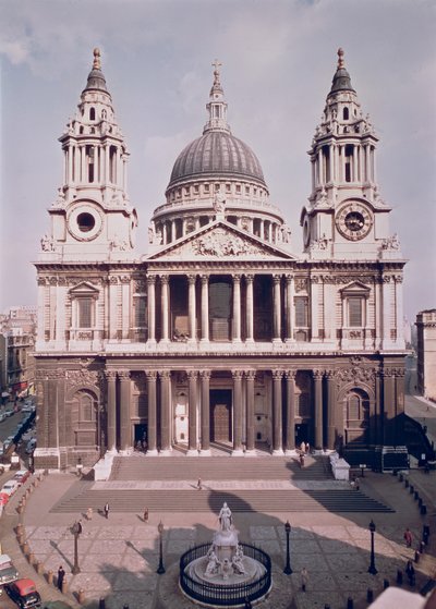 Uitzicht op het Exterieur, Gebouwd 1695-1711 door Christopher Wren